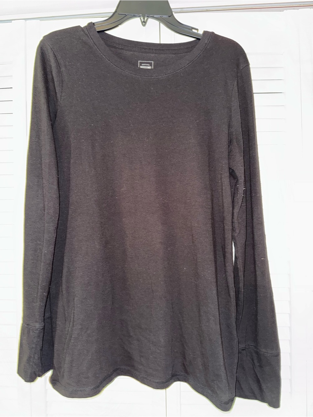 Mossimo Supply Co. Black Women's Crewneck Long Sleeve Top
